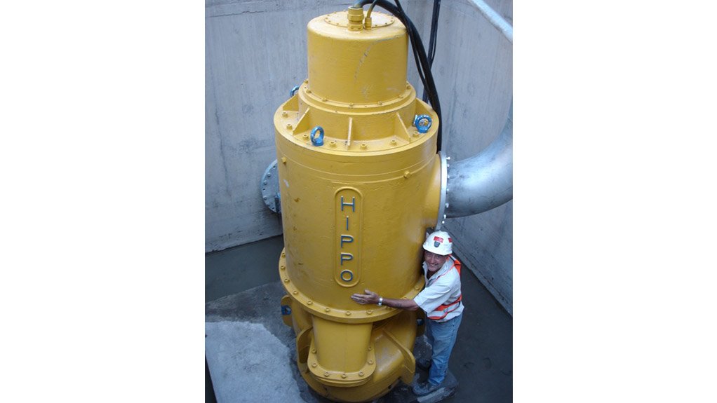 HAZLETON PUMPS introduces the SA HIPPO submersible slurry pump onsite