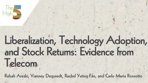 Working Paper 352 - Liberalization, Technology Adoption, and Stock Returns: Evidence from Telecom - Vimarsana News