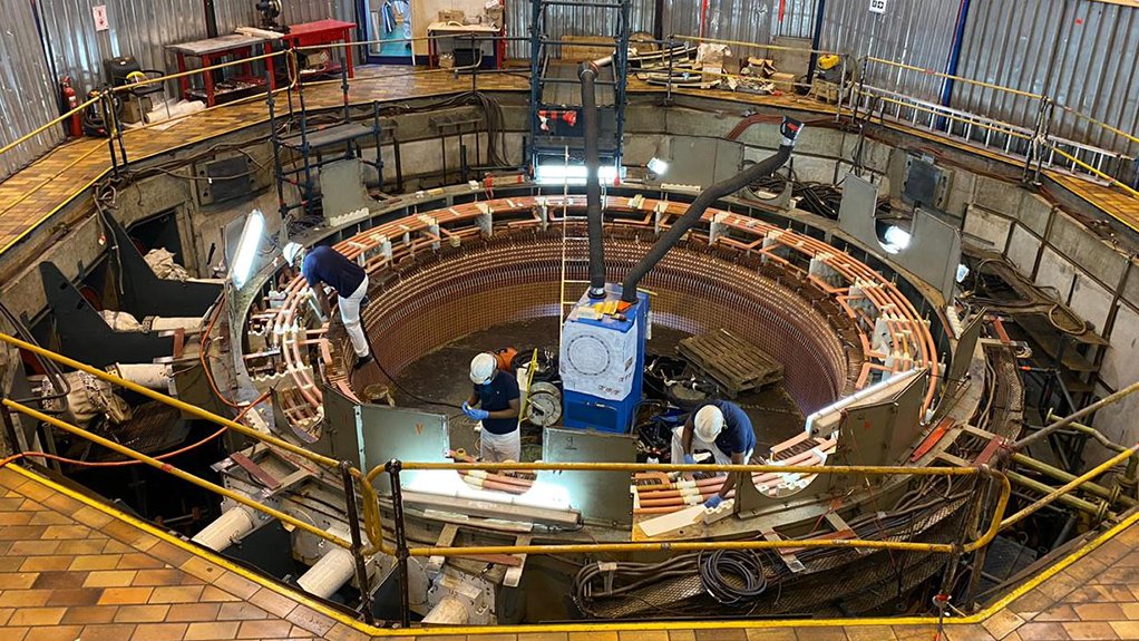 Complex stator winding at hydro power station completed