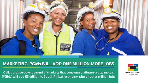 Platinum group metals can add million South African jobs plus R8 ...