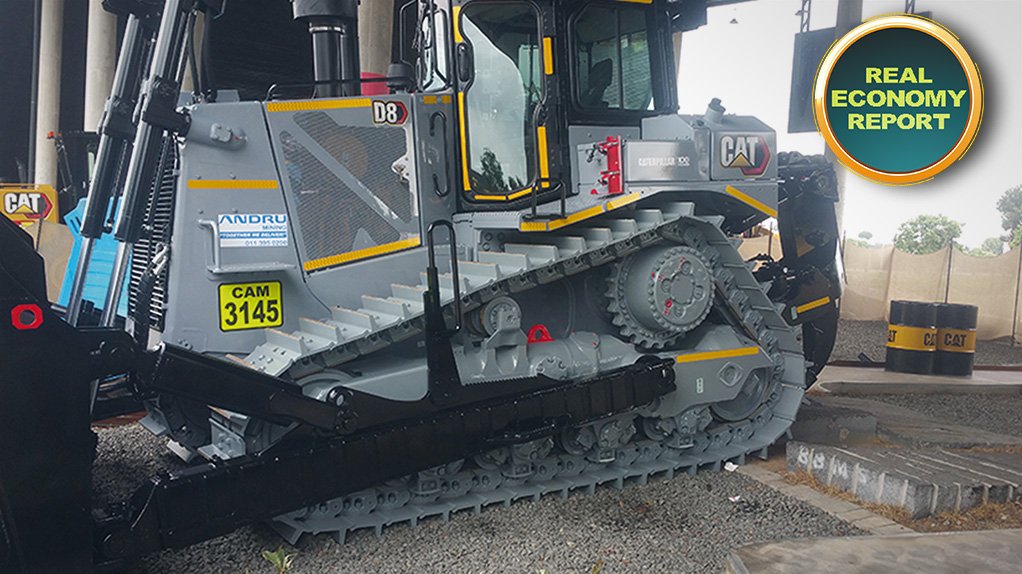 Andru mining receives centenary celebration grey-coloured D8 Caterpillar dozer