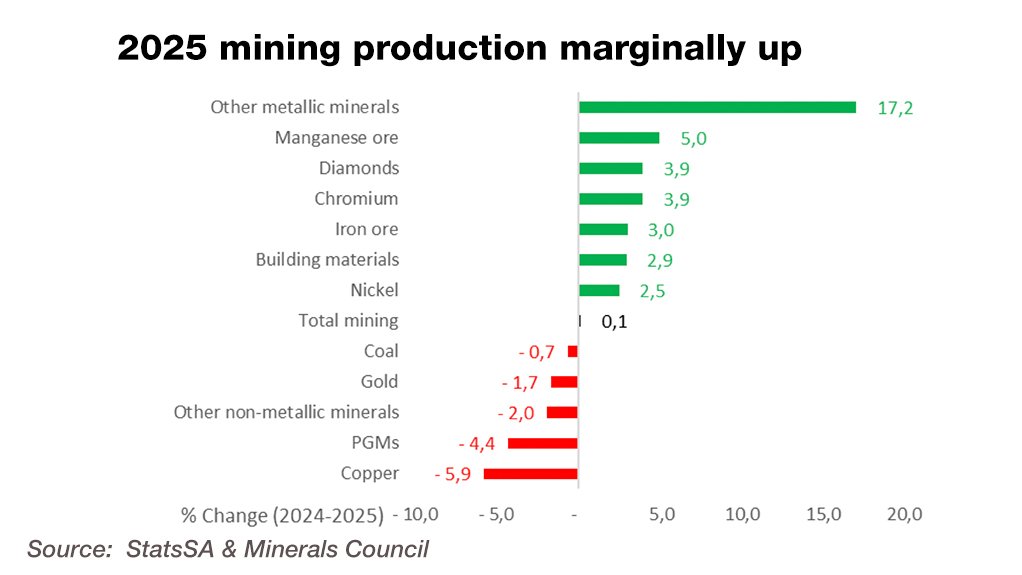 ‘Other metallic minerals’ South African mining’s outstanding 2025 performers