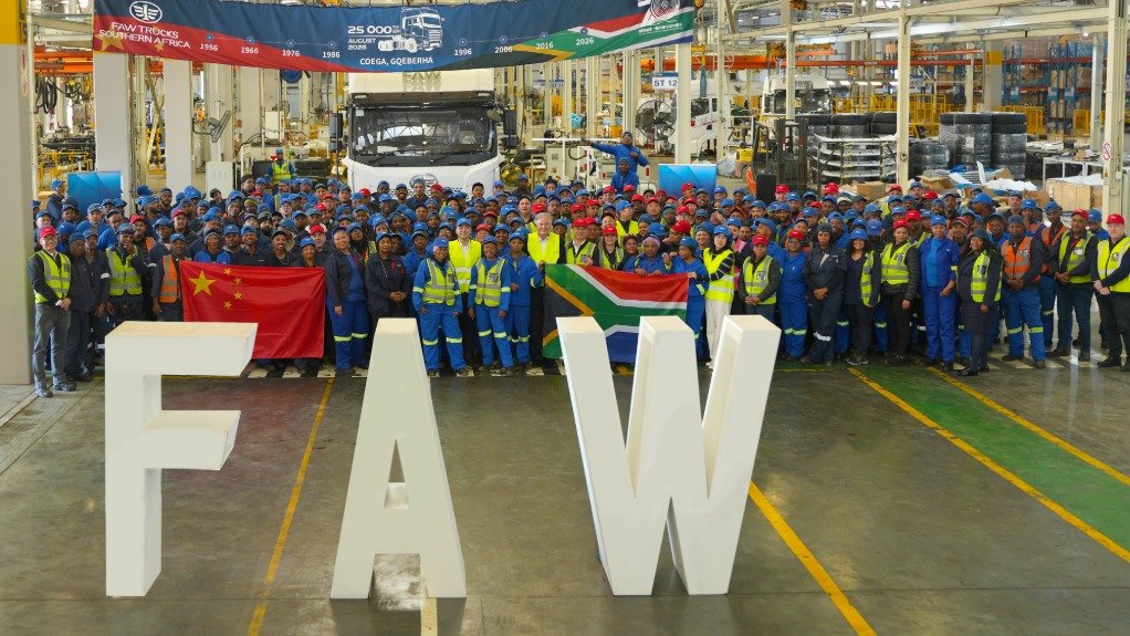 FAW Trucks Southern Africa marks 25 000th locally assembled vehicle